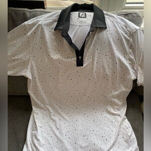 Mens Footjoy Polo XL white and black